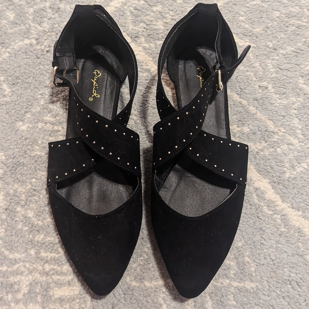 Qupid Strappy Studded Flats